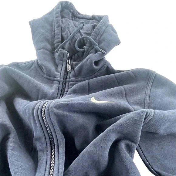 Nike Full Zip Hoodie‎ Mens Large NAVY Sweatshirt Jacket Activewear heavy - Picture 7 of 7